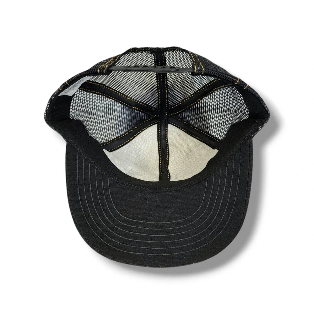 Vintage Wagner Mesh Trucker's Snapback Black Hat‎ Cap By Paramount Cap